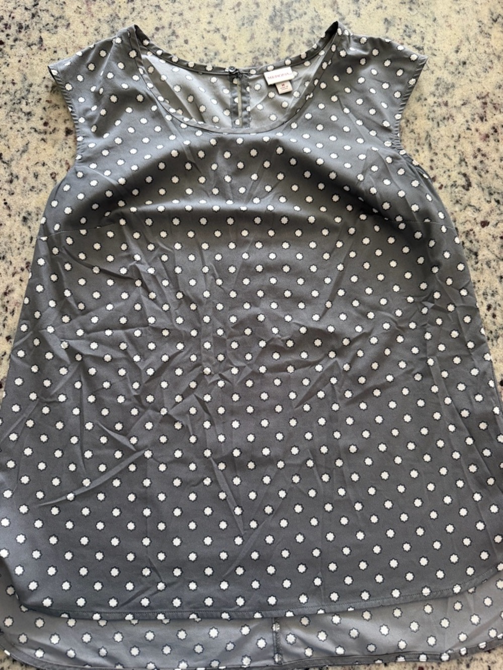 Merona Gray Starburst Print Sleeveless Shell